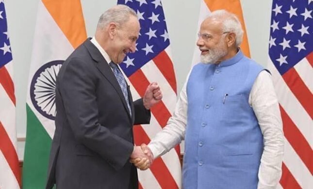 Chuck Schumer Leads Senate Delegation To India, Meets With Modi