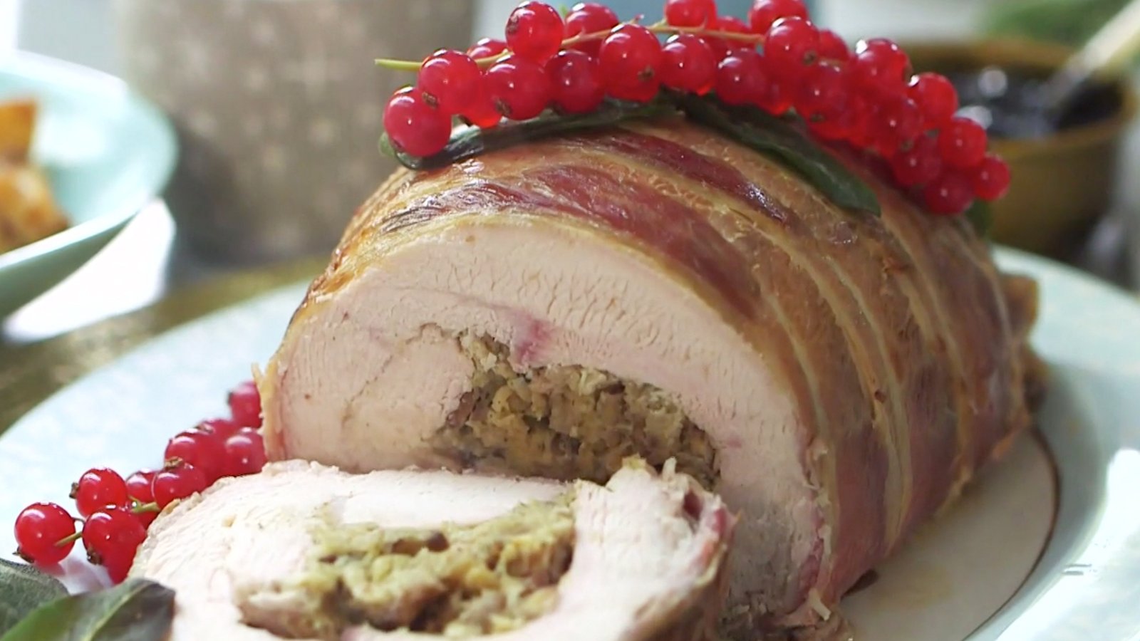 Turkey Roulade With Sage And Onion Stuffing