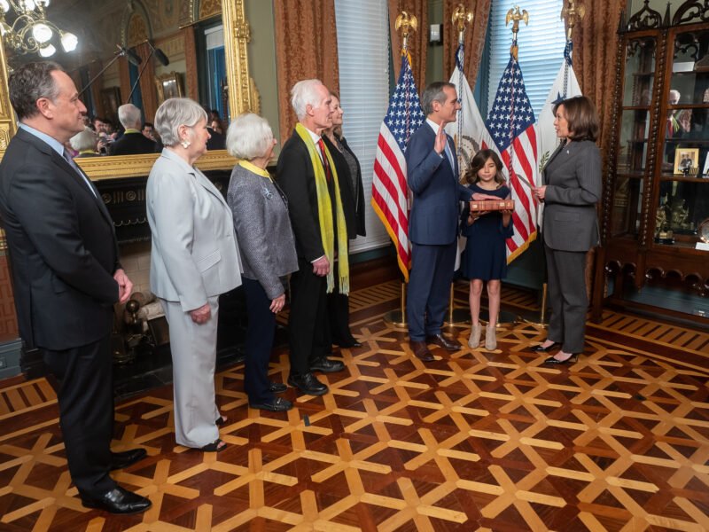 Veep-Kamala-Harris-Swears-In-Eric-Garcetti-As-Envoy-To-India