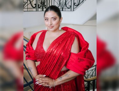 Indian-American-Raja-Kumari-Shows-Up-In-Manish-Malhotra-Caped-Outfit India West