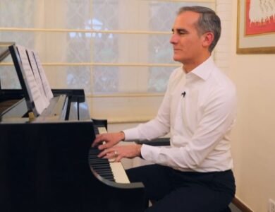 Ambassador-Garcetti-Plays-Indian-Music India West