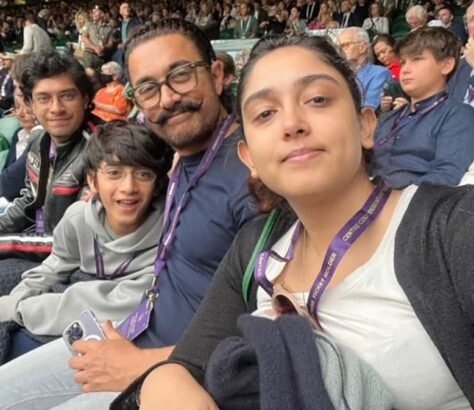 Aamir-Khan-Kids-Spotted-At-Wimbledon-Finals India West