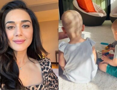 Preity-Zinta-Shares-Glimpse-Of-Twins-Mundan India West