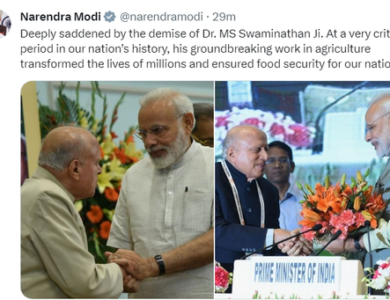 Father Of India’s Green Revolution, M.S.Swaminathan Passes Away