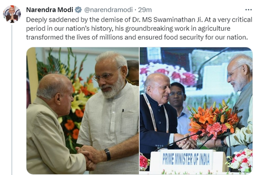 Father Of India’s Green Revolution, M.S.Swaminathan Passes Away