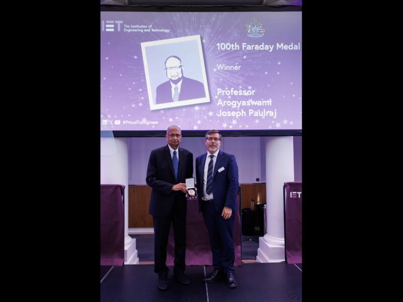 Stanford University’s Paulraj Honored With IET Faraday Medal