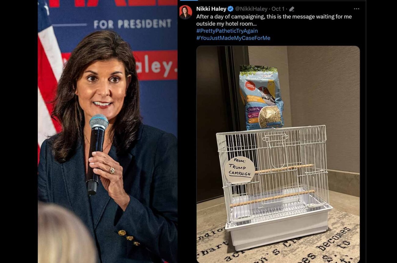 Trump Dubs Haley A ‘Birdbrain,’ Campaign Delivers A Birdcage
