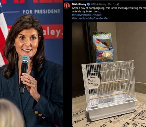 Trump Dubs Haley A ‘Birdbrain,’ Campaign Delivers A Birdcage