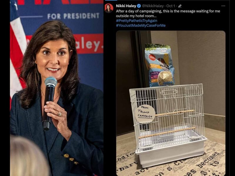 Trump Dubs Haley A ‘Birdbrain,’ Campaign Delivers A Birdcage