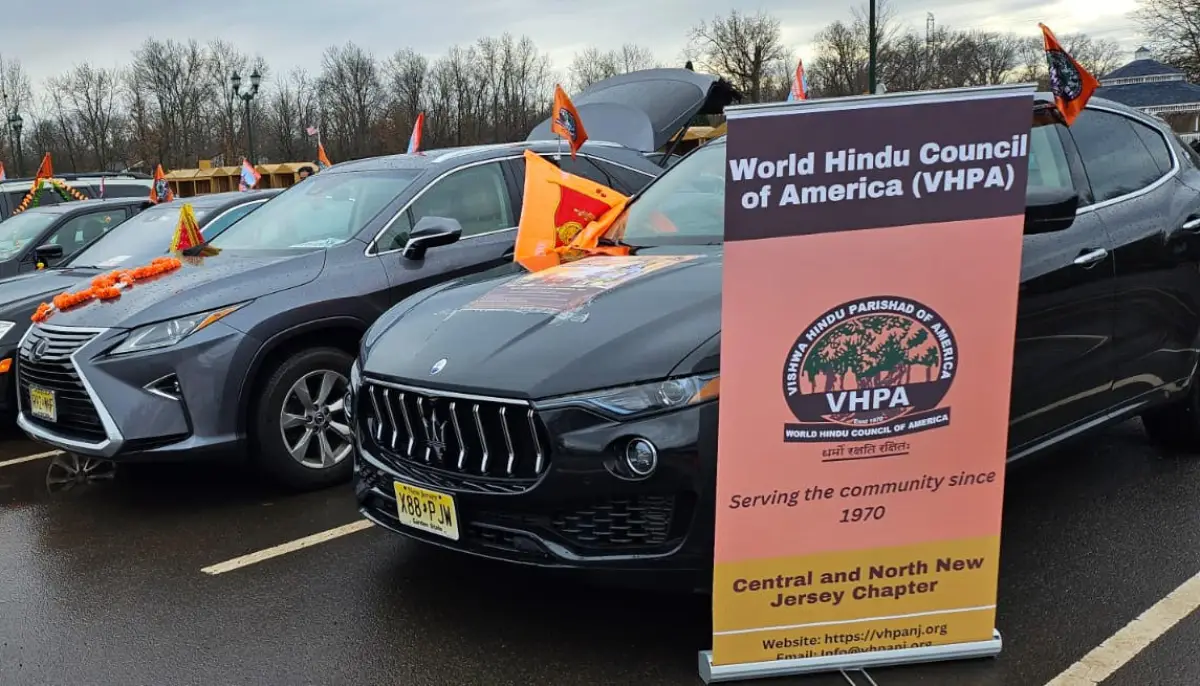 Ayodhya: Large Car Rally In Edison, NJ