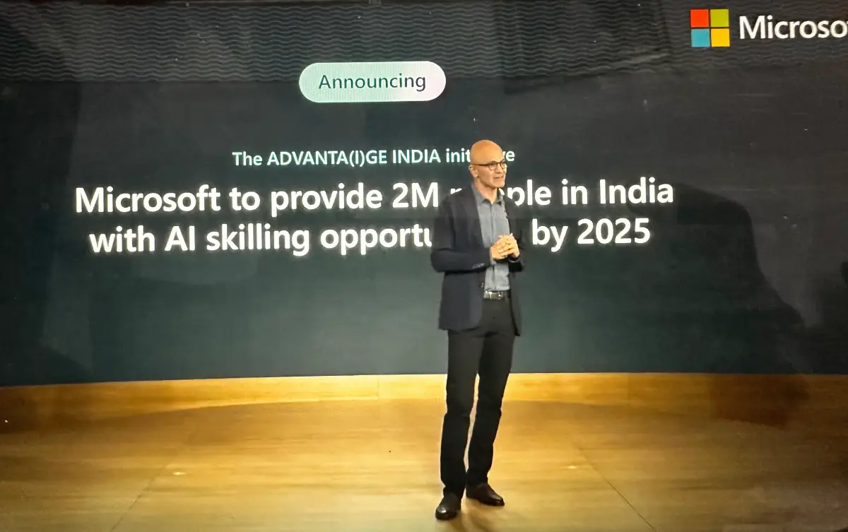 Microsoft Will Skill 2Mln Indians In AI: Satya Nadella