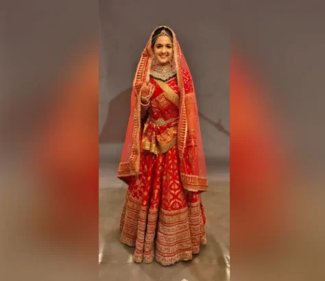 Shruti Choudhary Wears 10kg Lehenga For Wedding Scene