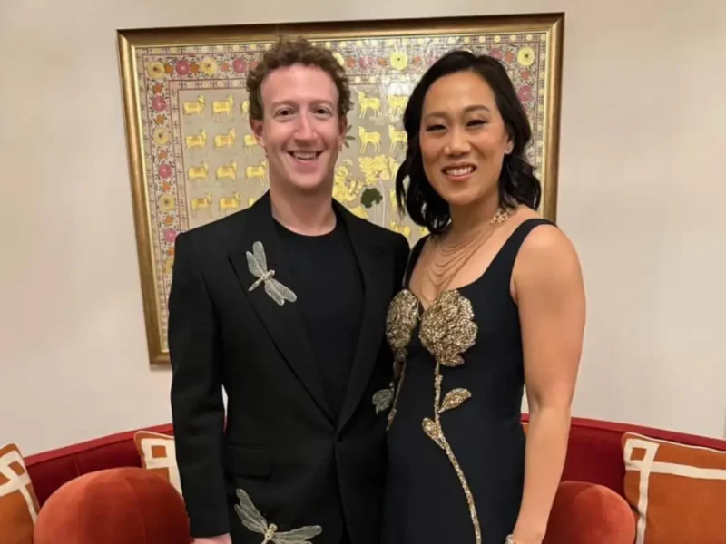 Zuckerberg And Wife Priscilla At Ambani Festivities