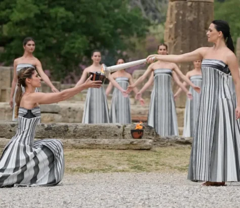 Flame For Paris Olympics Lit In Symbolic Ceremony In Olympia