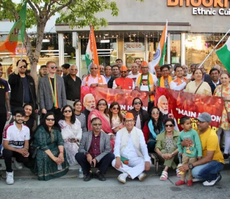 ‘Modi Walkathon’ Held By OFBJP In Artesia's 'Little India'