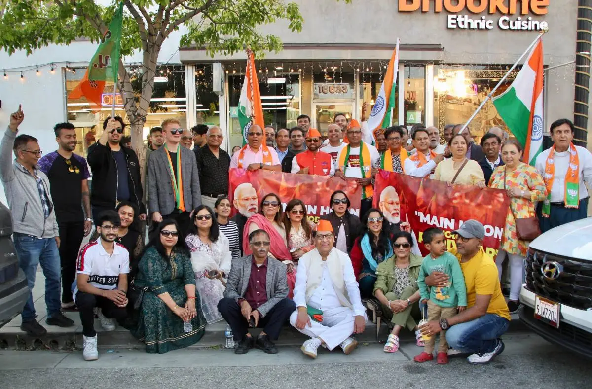 ‘Modi Walkathon’ Held By OFBJP In Artesia's 'Little India'