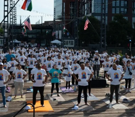 Embassy Holds Yoga Session In Washington DC