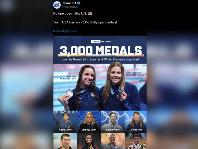 US Becomes First Country To Win 3000 Olympic Medals