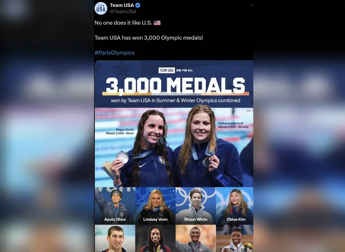 US Becomes First Country To Win 3000 Olympic Medals