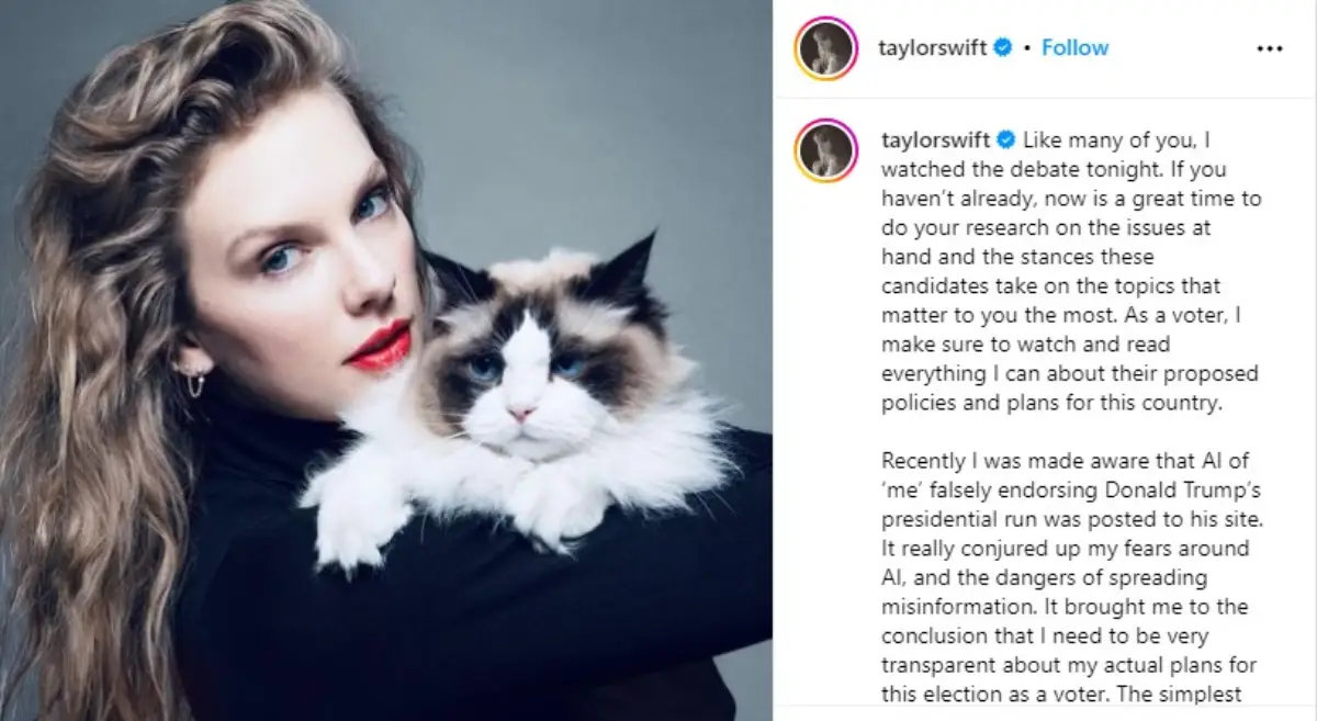 Taylor Swift Endorses Kamala Harris