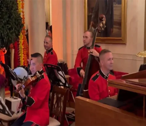 At Biden Diwali Event White House Band Plays Bhajan