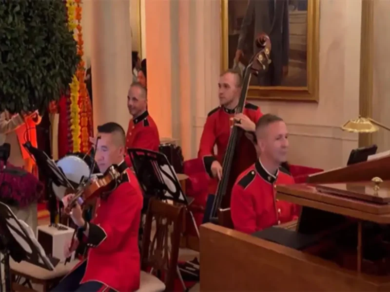 At Biden Diwali Event White House Band Plays Bhajan