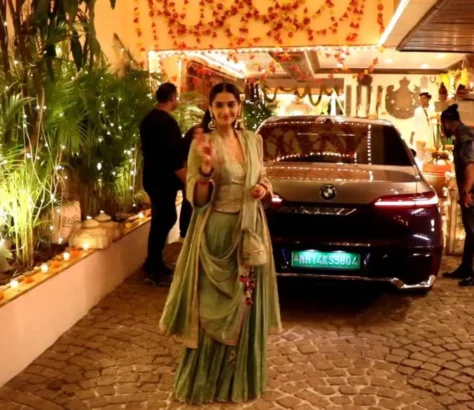 On Karwa Chauth Sonam Kapoor Ditches Red For Mint Green