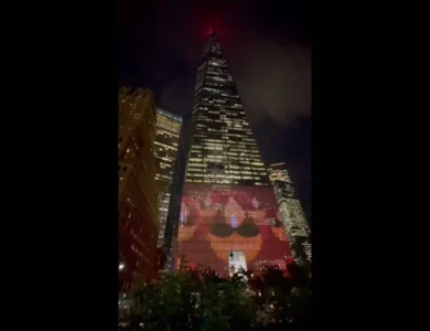 World Trade Center Lights Up For Diwali