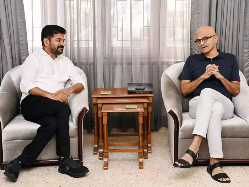 Satya Nadella Meets Telangana CM Revanth Reddy In Hyderabad