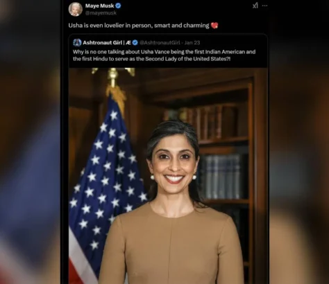Elon’s Mom Defends Usha Vance: Smart And Charming