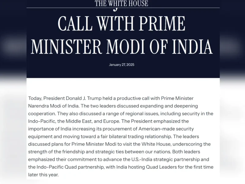 Indian Illegals, Trade Balance, US Visit, Discussed In Trump-Modi Call