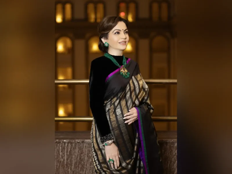 Nita Ambani Dons A Kanchipuram Sari For Trump Event