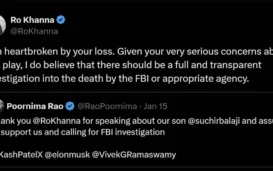 Ro Khanna Supports FBI Investigation Of Death Of Whistleblower Suchir Balaji