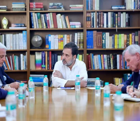 Rahul Gandhi Meets Chicago Council On Global Affairs