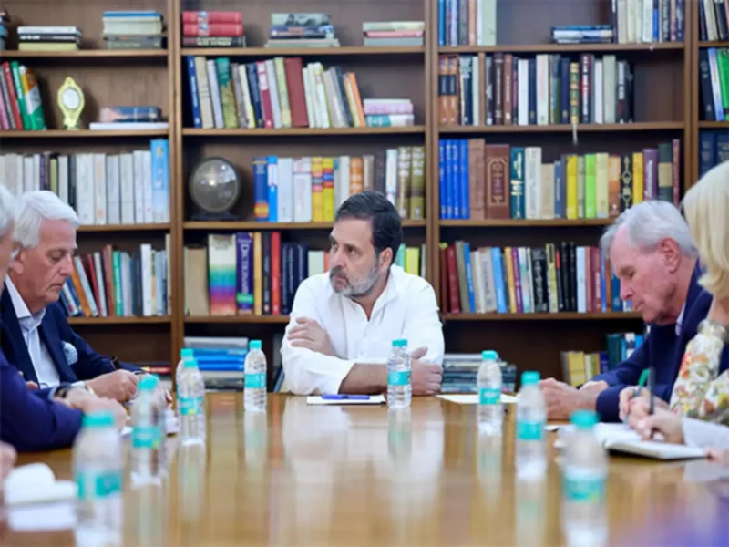 Rahul Gandhi Meets Chicago Council On Global Affairs