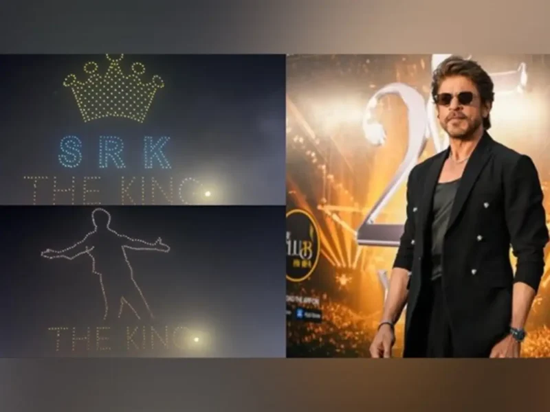 Drones Illuminate Jaipur Sky With SRK's Signature Pose