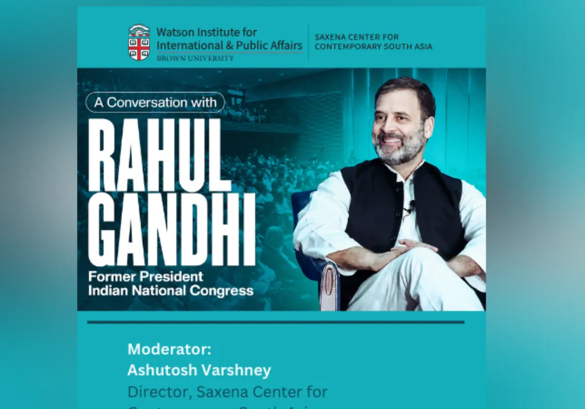 Rahul Gandhi To Speak At Brown University