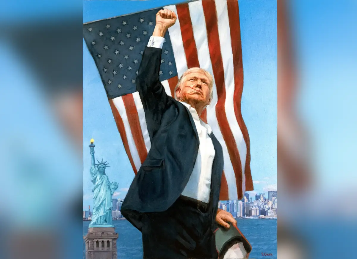 Russian Artwork Depicts Trump As Hero After Shooting