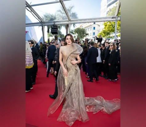 Aastha Gill Dazzles In Gold Ensemble