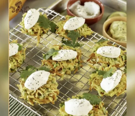 Carrot, Coriander, Royal Basmati Rice Fritters