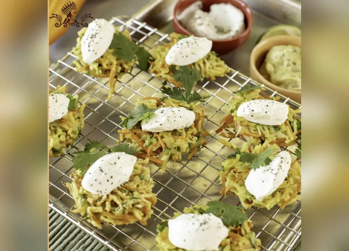 Carrot, Coriander, Royal Basmati Rice Fritters