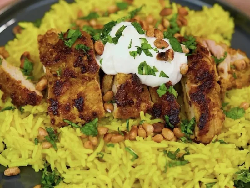 Mediterranean-Thai Lemongrass Shawarma Pilaf
