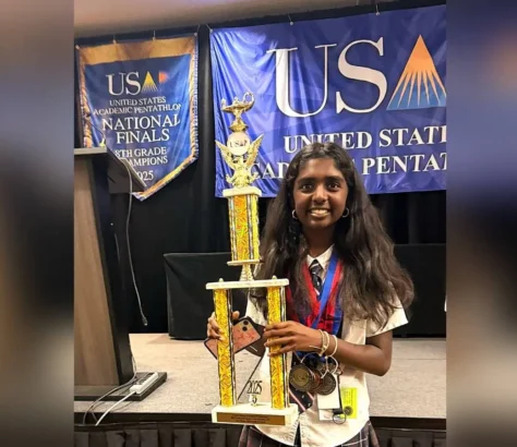 SoCal Eighth Grader Nikita Pramod Shines At National Pentathlon