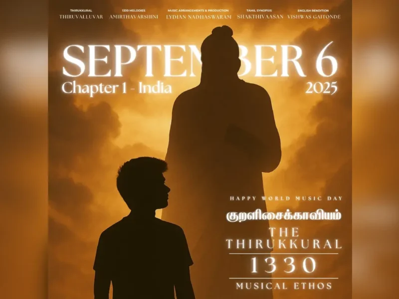 CBS Star Lydian Nadhaswaram To Release ‘Thirukkural 1330’ Musical