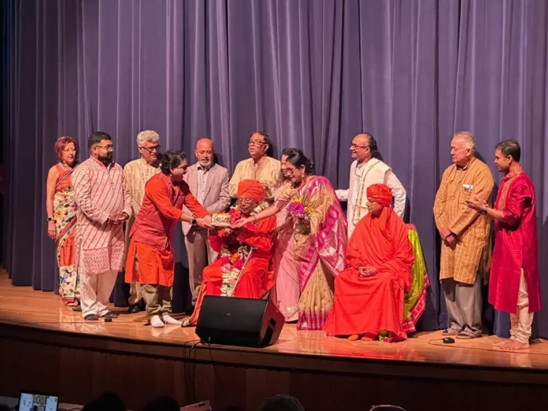 LA Celebrates Swami Purnatmananda’s 100th Birthday, Leadership Transition