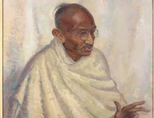 Rare Gandhi Oil Painting Up For Sale