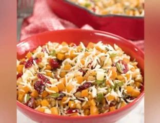 Roasted Butternut Squash, Apple, Cranberry Pilaf