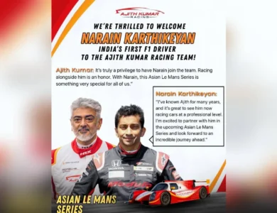 Star Ajith Kumar Onboards Driving Ace Narain Karthikeyan To His Team