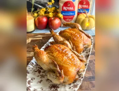 Cornish Hens With Apple Cranberry Rice Stuffing