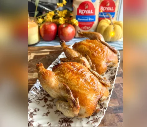 Cornish Hens With Apple Cranberry Rice Stuffing
